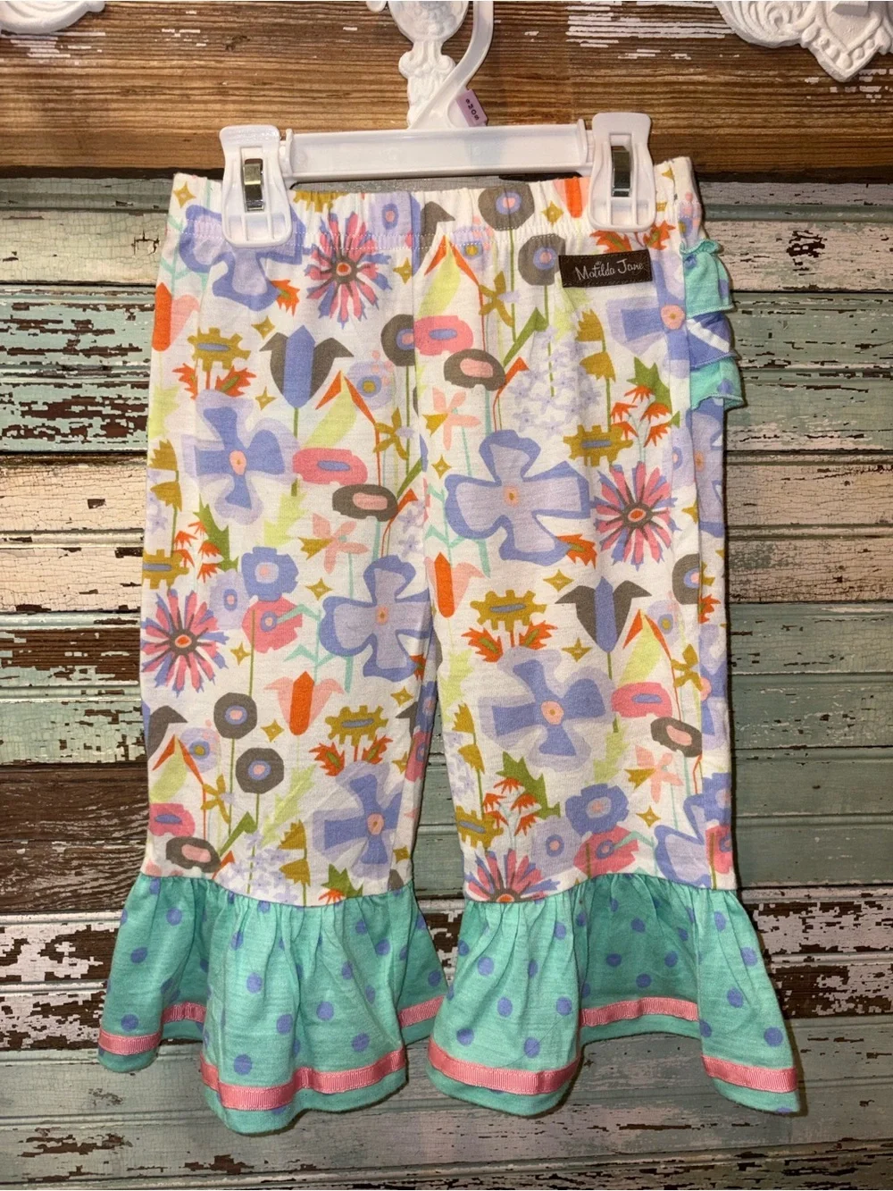 Matilda Jane Floral Patchwork Top & Pants - Purple, Mint, Coral, Gold